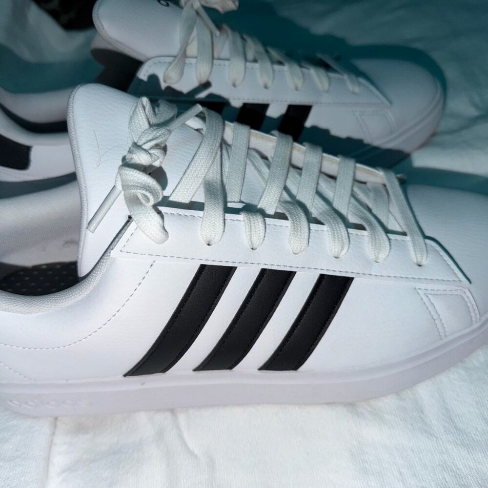Adidas Cloudfoam Men's Size m12 Running Shoes HWI 28Y001 Black/White
